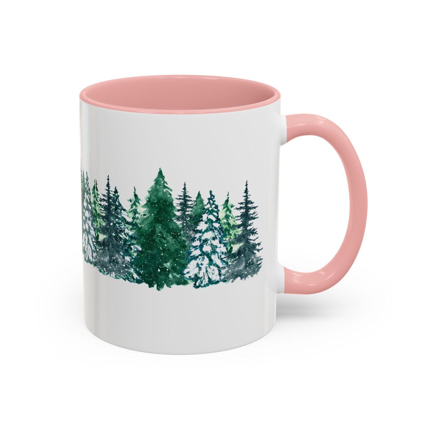 Pine Forest Accent Coffee Mug | Woodland Winter Gift (11/15 oz)