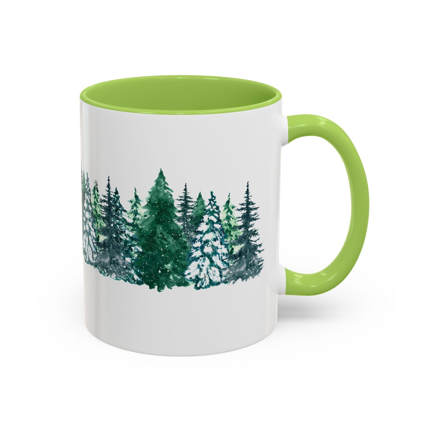 Pine Forest Accent Coffee Mug | Woodland Winter Gift (11/15 oz)