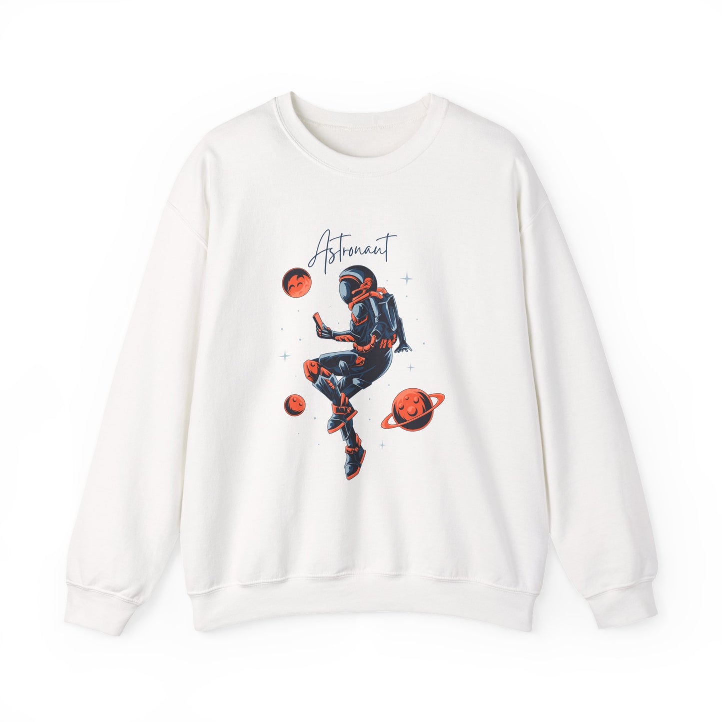Astronaut Crewneck Sweatshirt | Floating Space Graphic