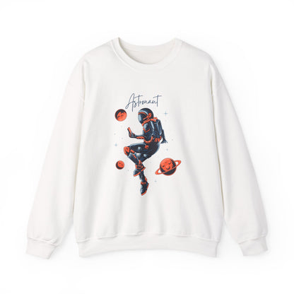Astronaut Crewneck Sweatshirt | Floating Space Graphic
