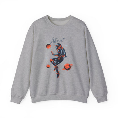 Astronaut Crewneck Sweatshirt | Floating Space Graphic