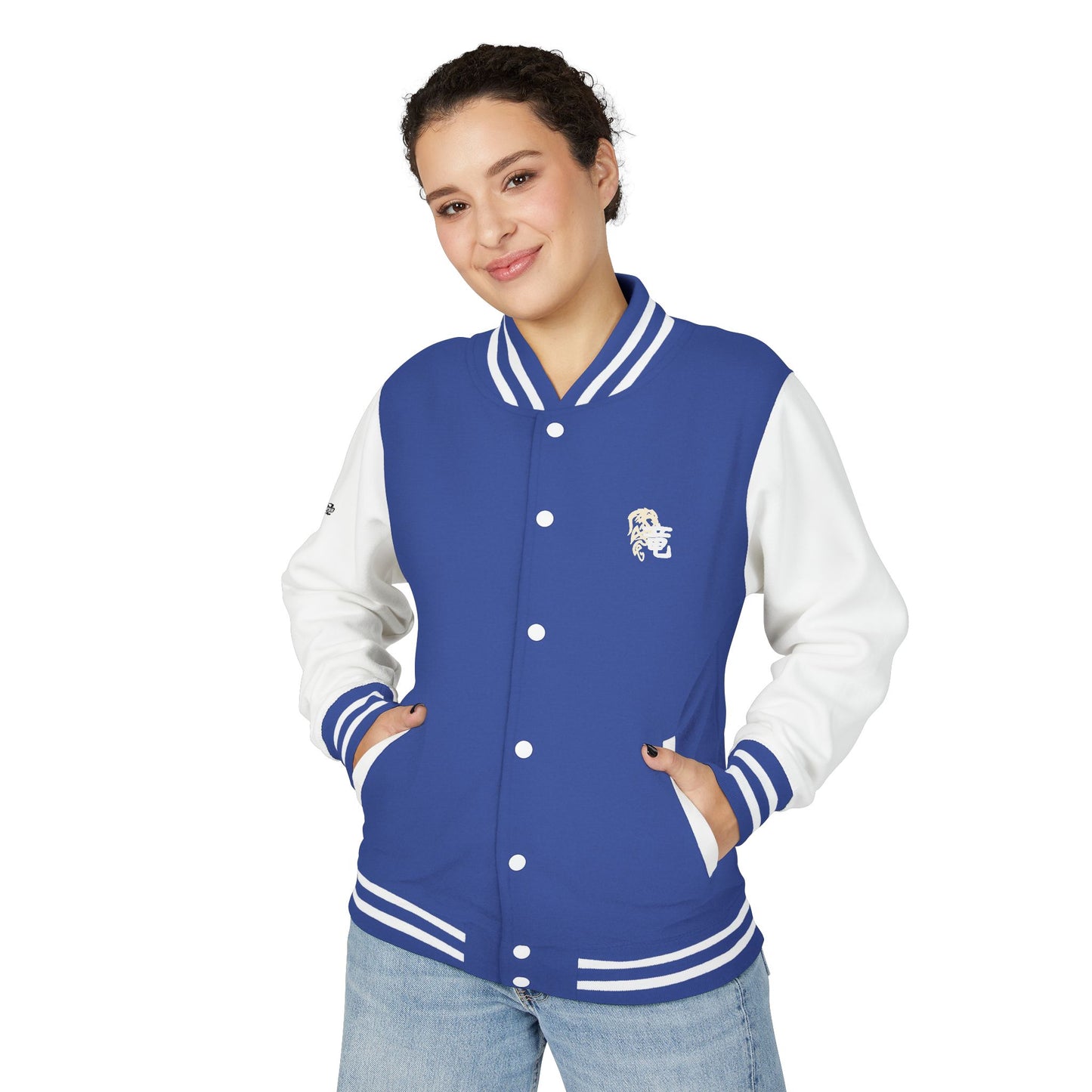 Dragon Graphic Letterman Jacket | Varsity Streetwear with Back Dragon Art