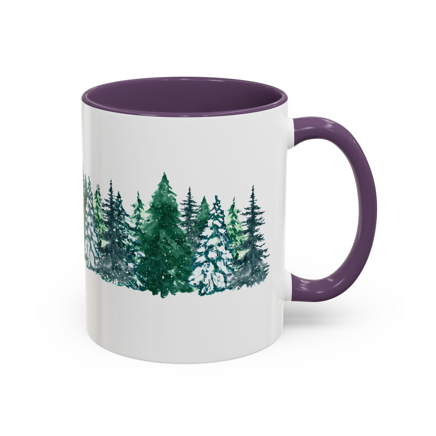 Pine Forest Accent Coffee Mug | Woodland Winter Gift (11/15 oz)