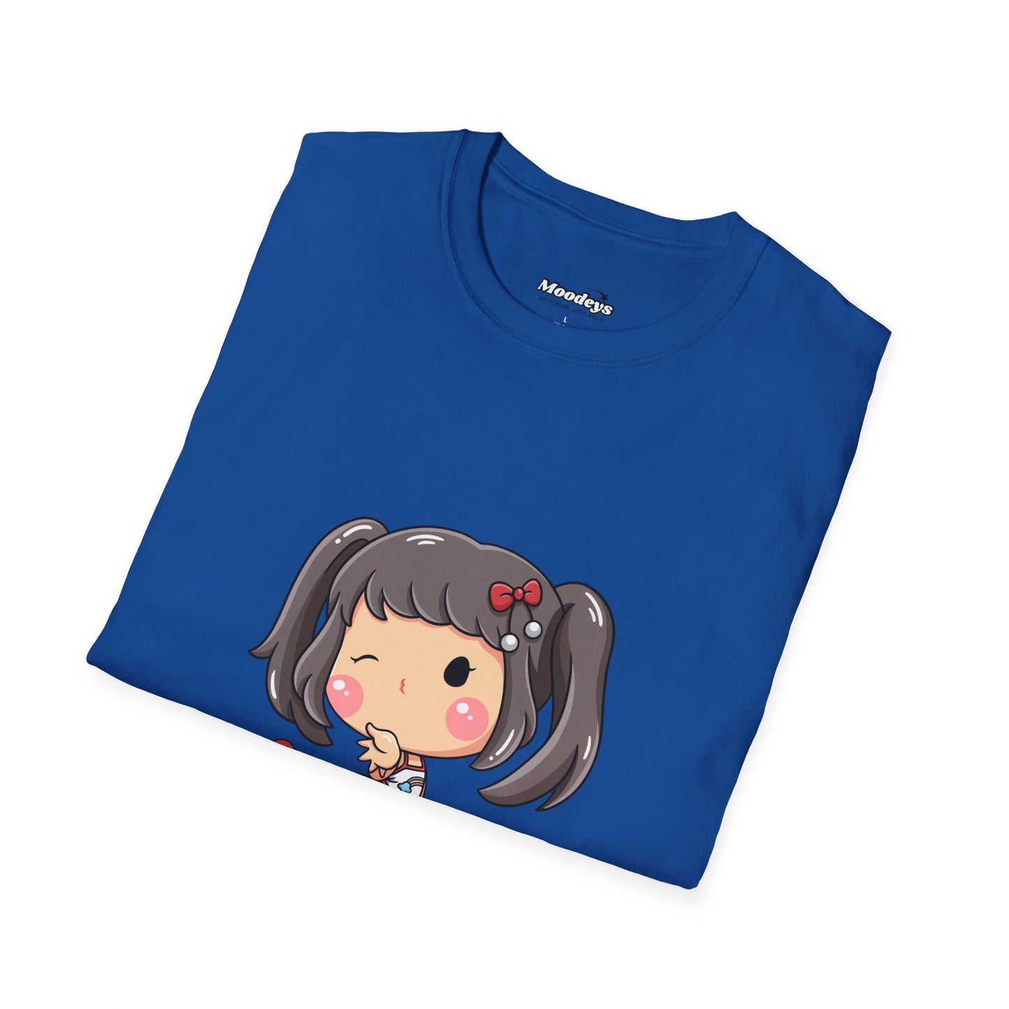 Kawaii Heart Girl Tee | Cute Chibi Graphic Cotton T-Shirt for Girls