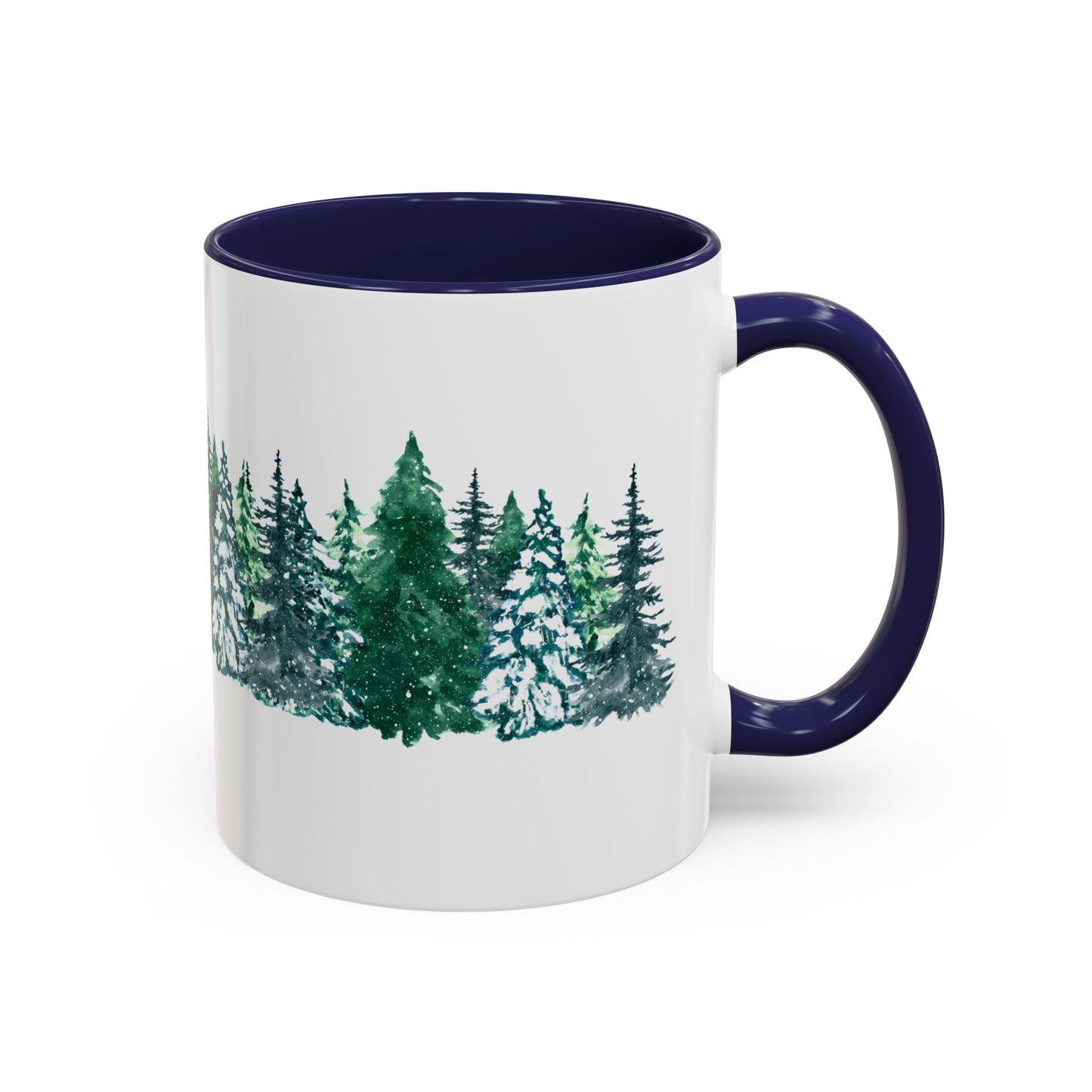 Pine Forest Accent Coffee Mug | Woodland Winter Gift (11/15 oz)