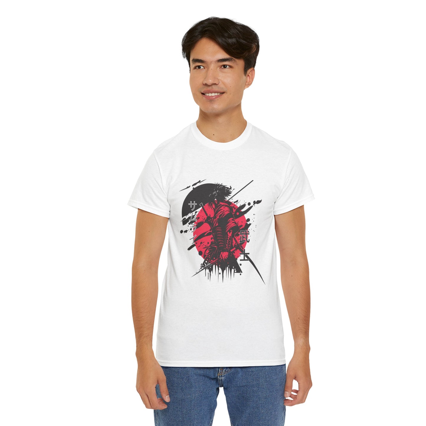 Unisex Samurai Katana Tee | Red Sun Japanese Streetwear Shirt