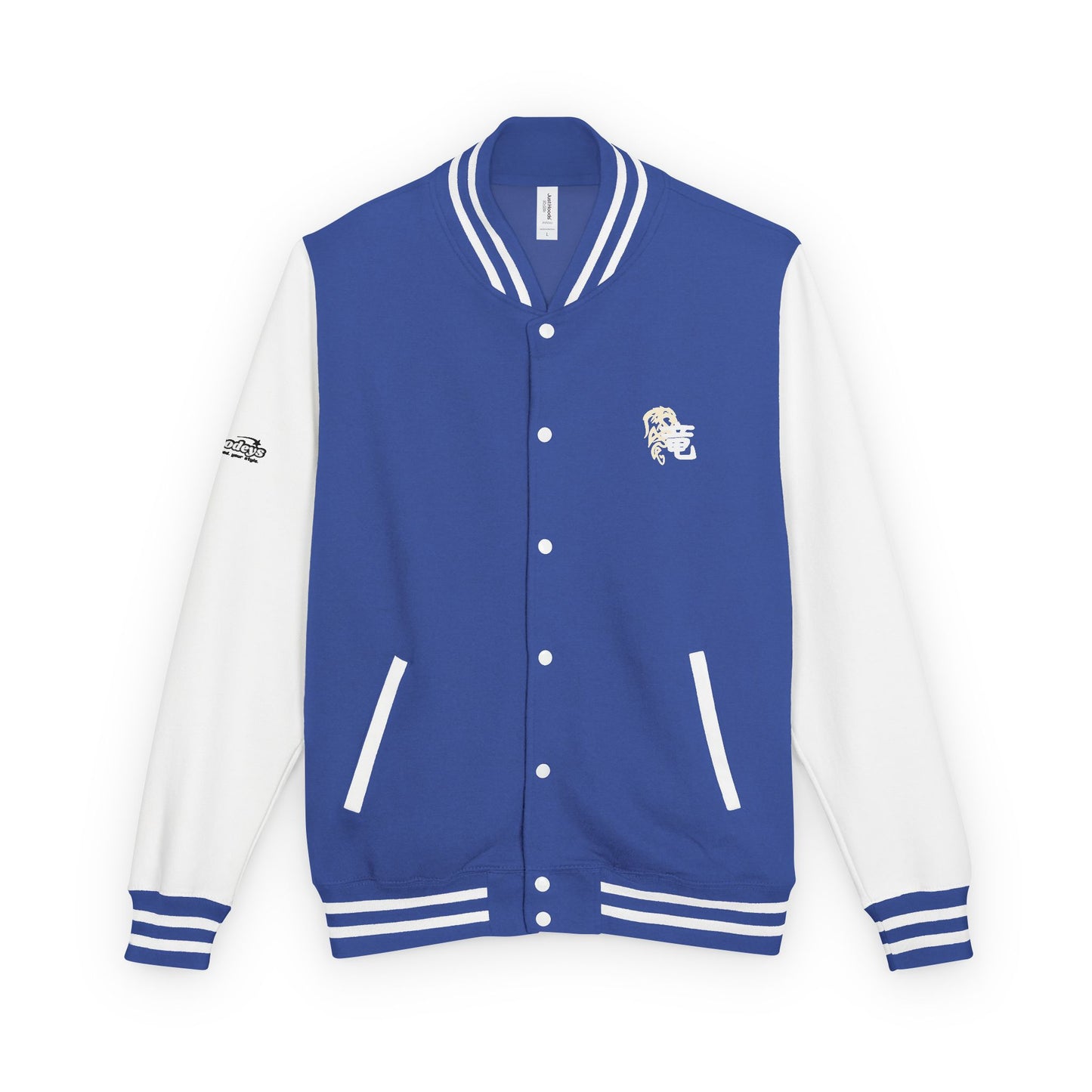 Dragon Graphic Letterman Jacket | Varsity Streetwear with Back Dragon Art