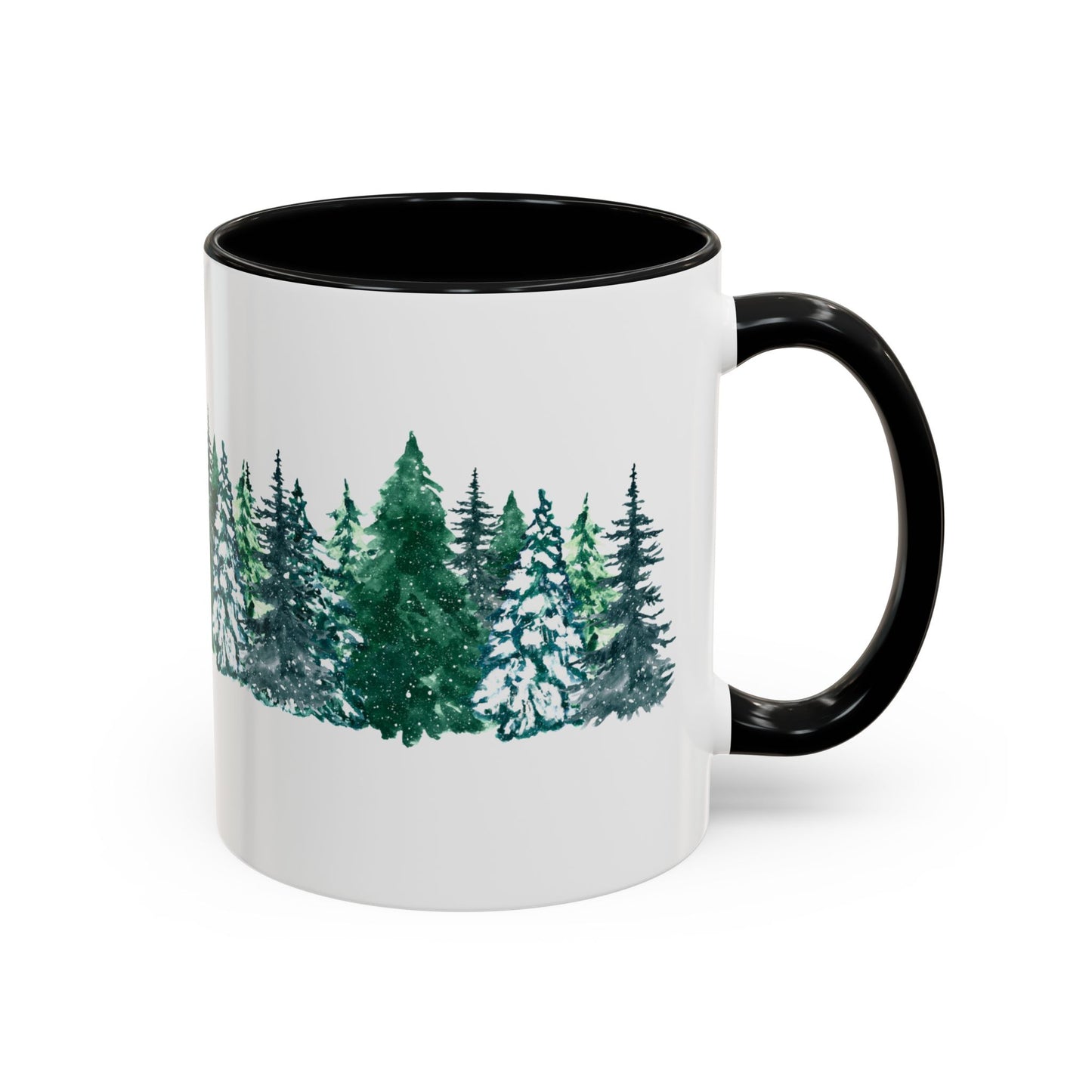 Pine Forest Accent Coffee Mug | Woodland Winter Gift (11/15 oz)