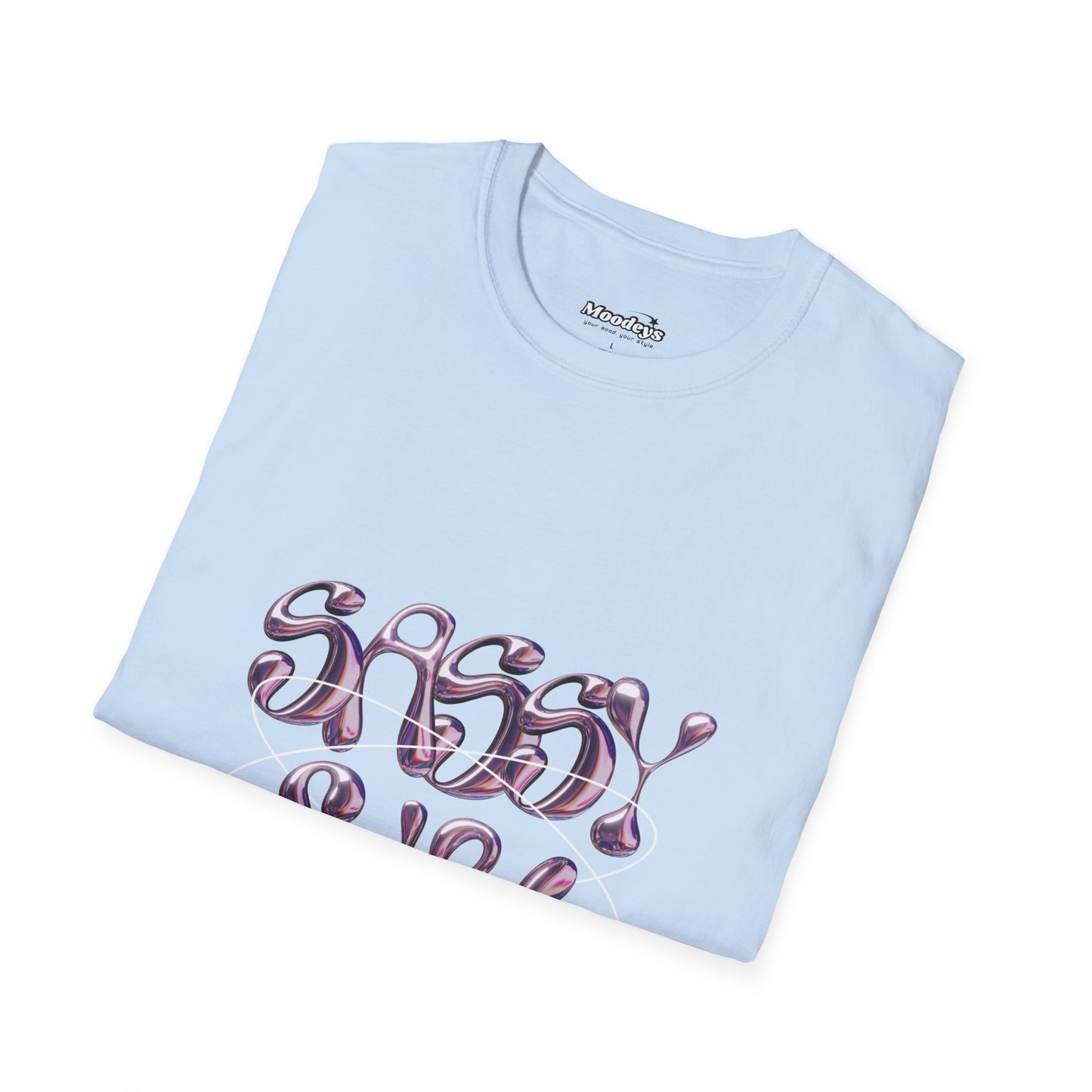 Sassy Girl Tee | Retro Swirl Graphic Cotton T-Shirt for Women