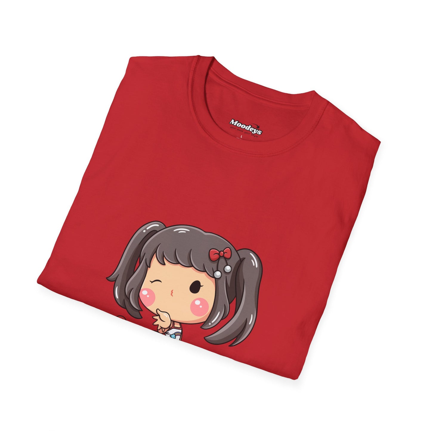 Kawaii Heart Girl Tee | Cute Chibi Graphic Cotton T-Shirt for Girls