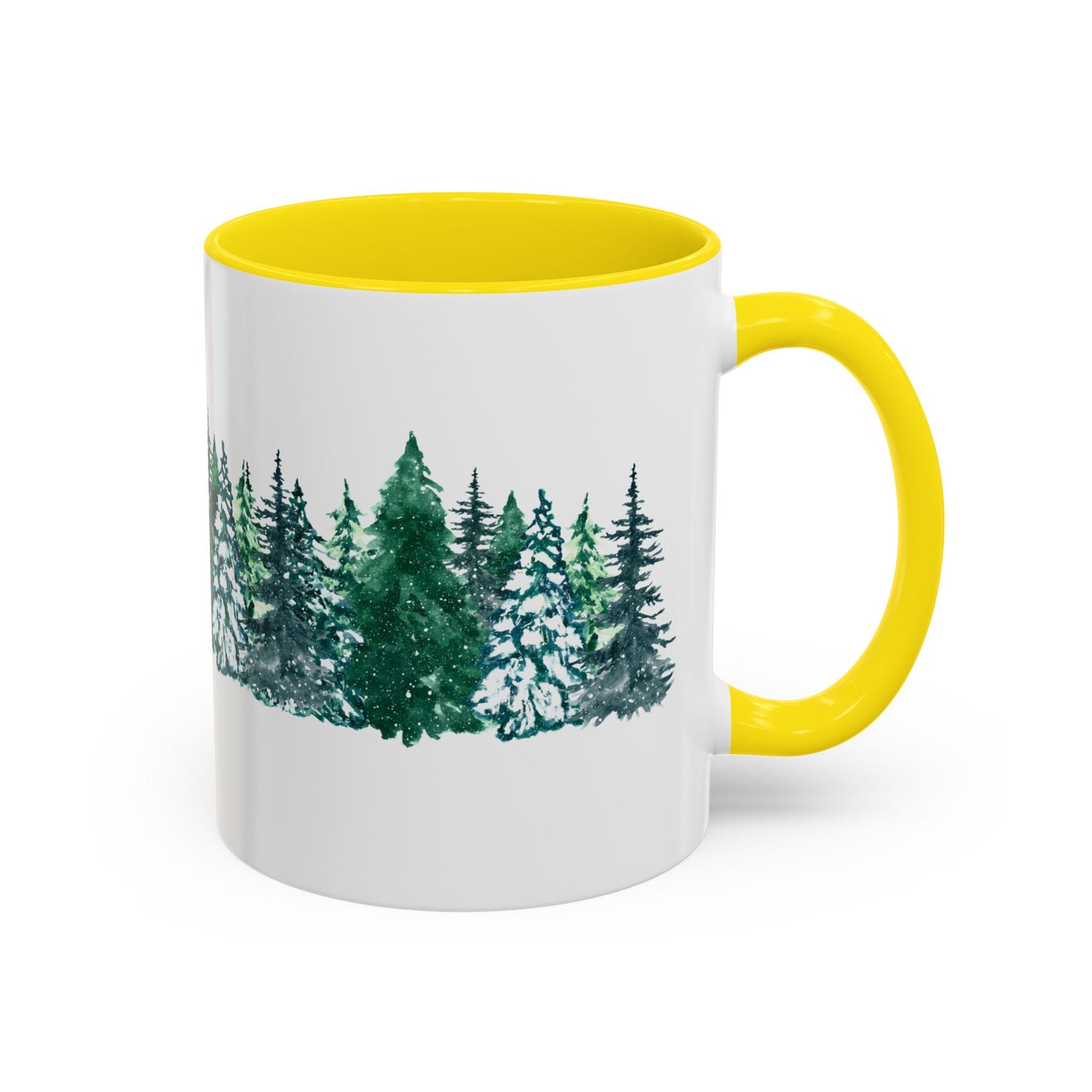 Pine Forest Accent Coffee Mug | Woodland Winter Gift (11/15 oz)