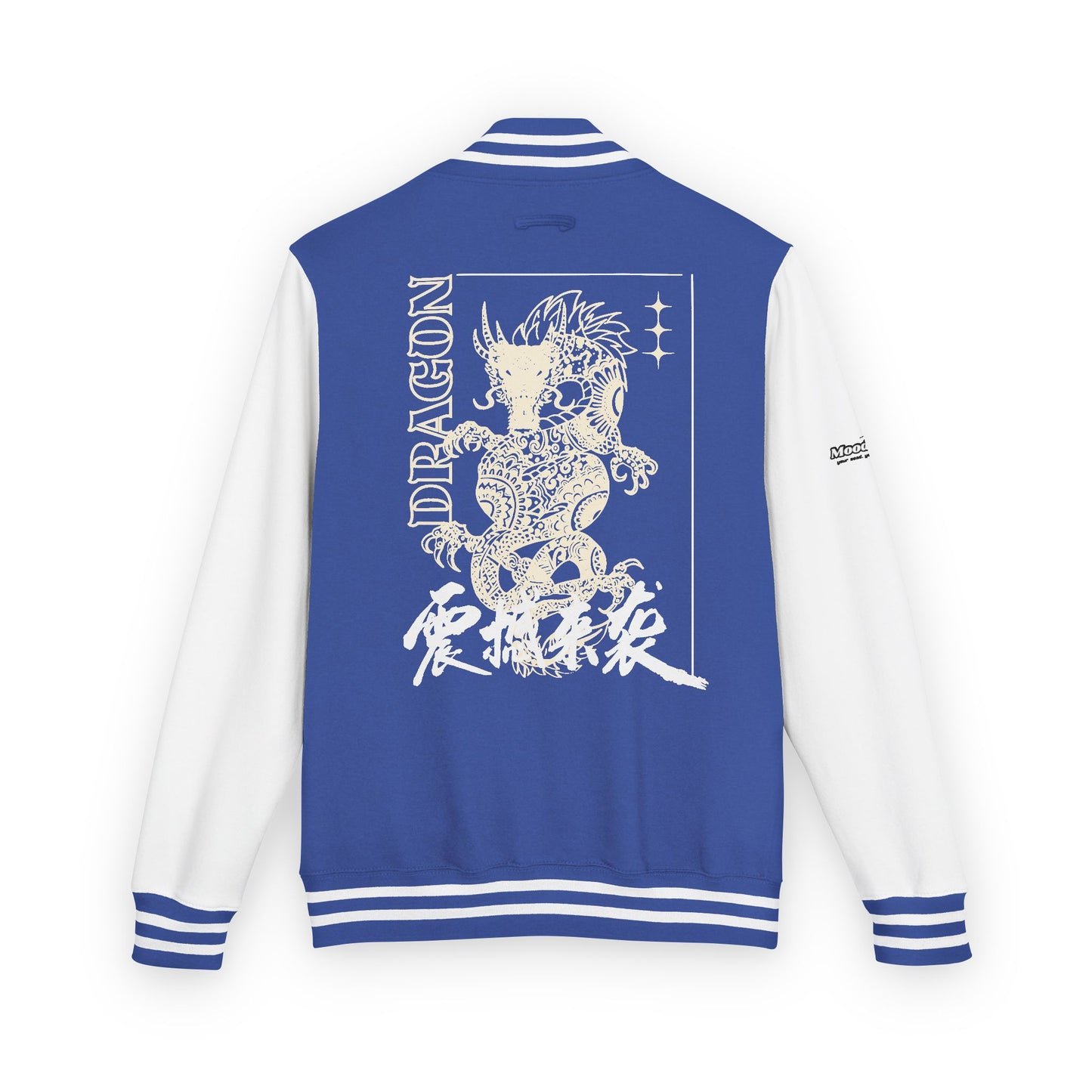 Dragon Graphic Letterman Jacket | Varsity Streetwear with Back Dragon Art