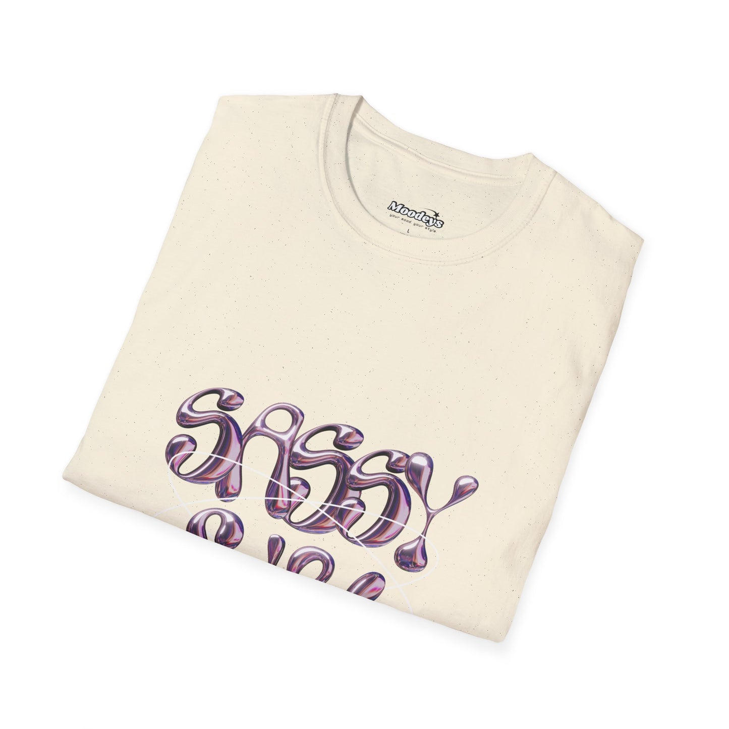 Sassy Girl Tee | Retro Swirl Graphic Cotton T-Shirt for Women