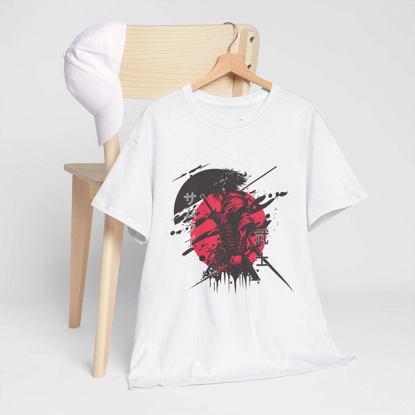 Unisex Samurai Katana Tee | Red Sun Japanese Streetwear Shirt